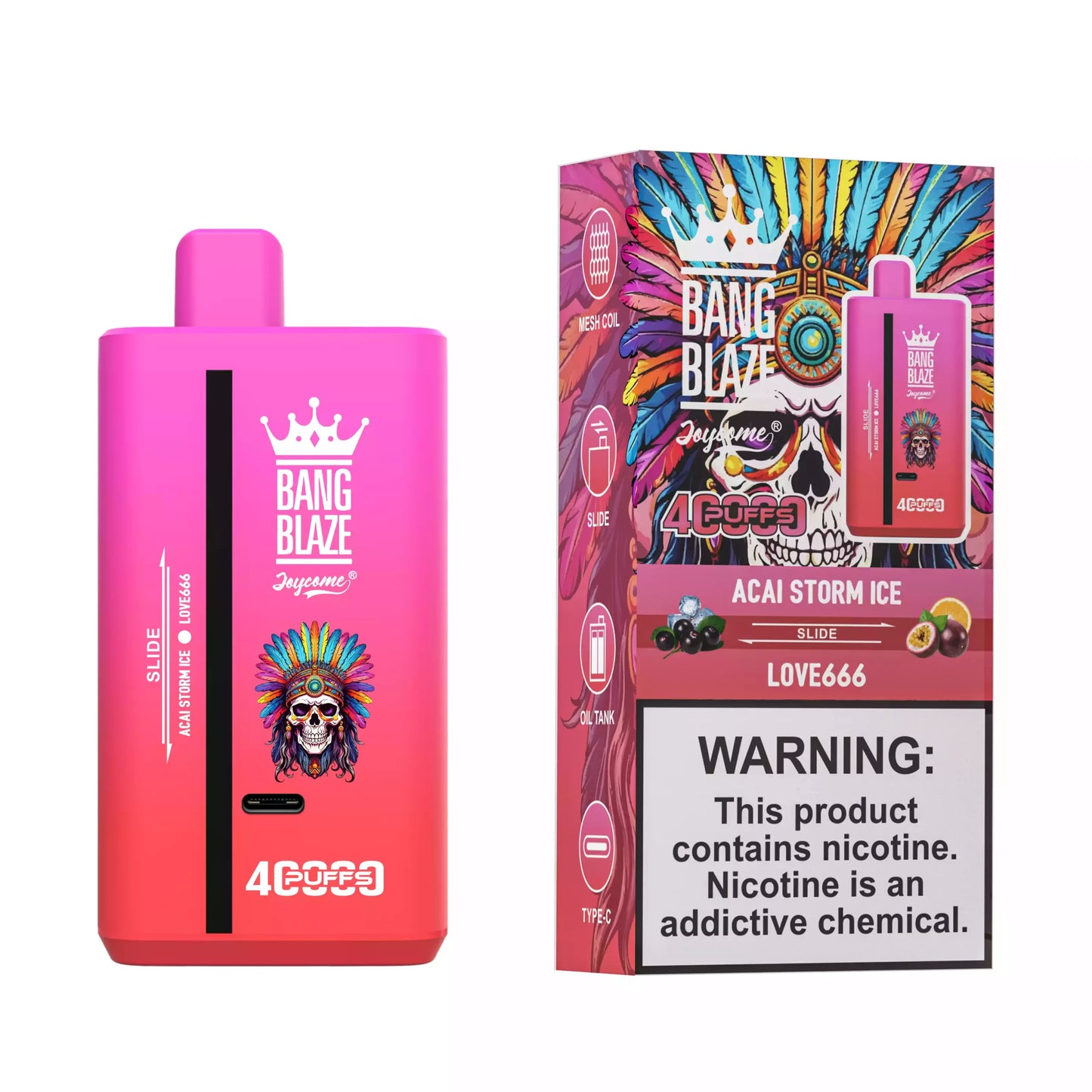 BANG BLAZE 40000 Puffs DSK041 Dual Tastes Bulk Buy Rechargeable Disposable Vapes Wholesale