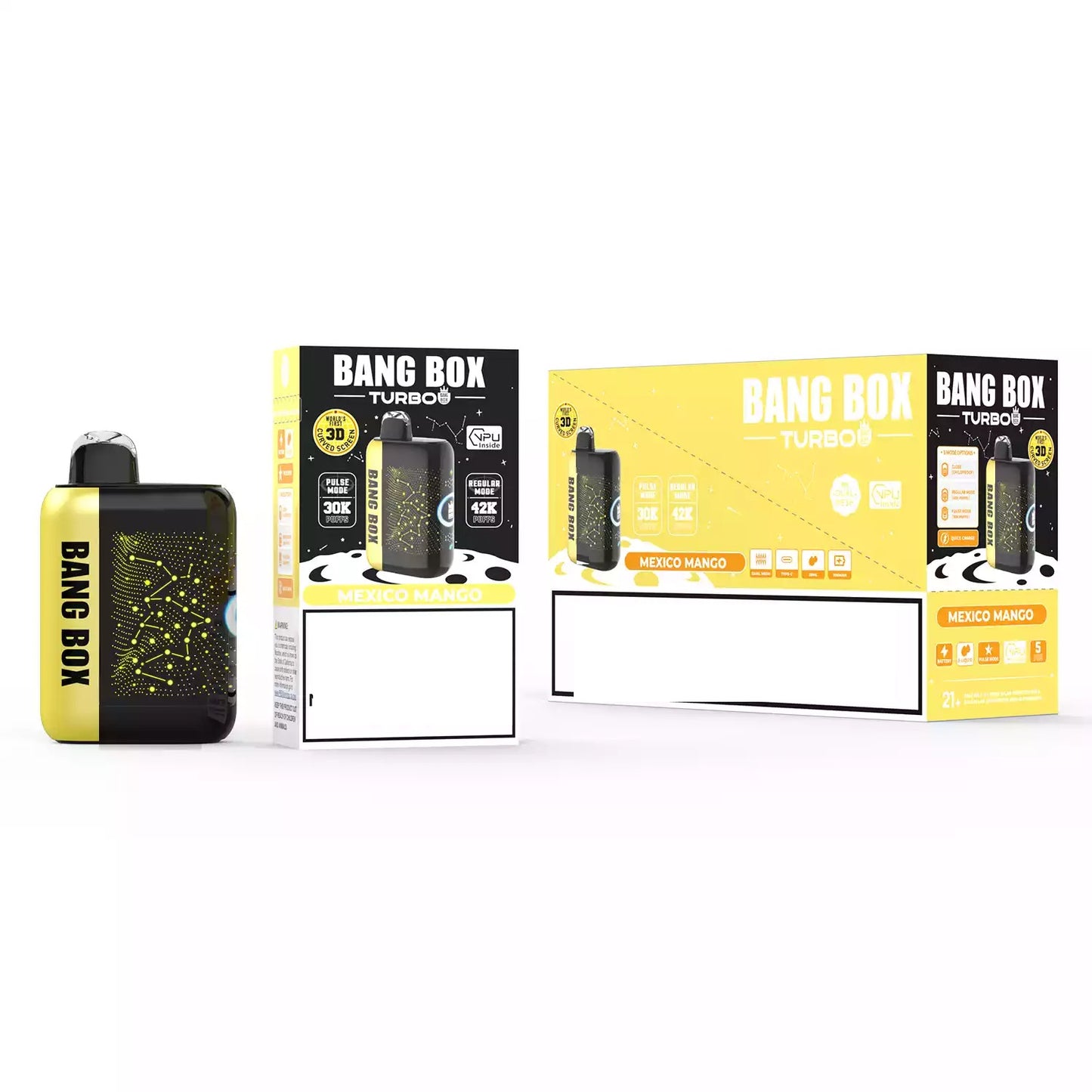 BANG BOX TURBO 42000 Puffs 3D Curved Display Bulk Buy Rechargeable Disposable Vapes Wholesale