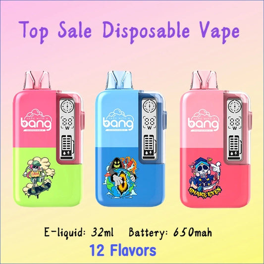 Bang Disposable 32k Puffs Vape Bulk Price and Best Sale-650mAh Battery. 32ml E-liquid. Multiple Nicotine 12 Flavors