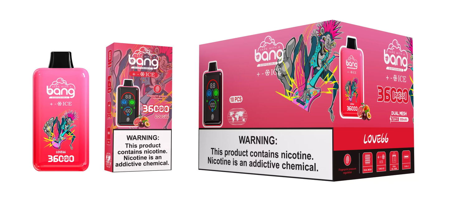 BANG DSK026 36000 Puffs Ice Blended Bulk Buy Rechargeable Disposable Vapes Wholesale