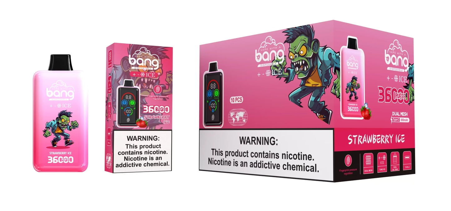 BANG DSK026 36000 Puffs Ice Blended Bulk Buy Rechargeable Disposable Vapes Wholesale