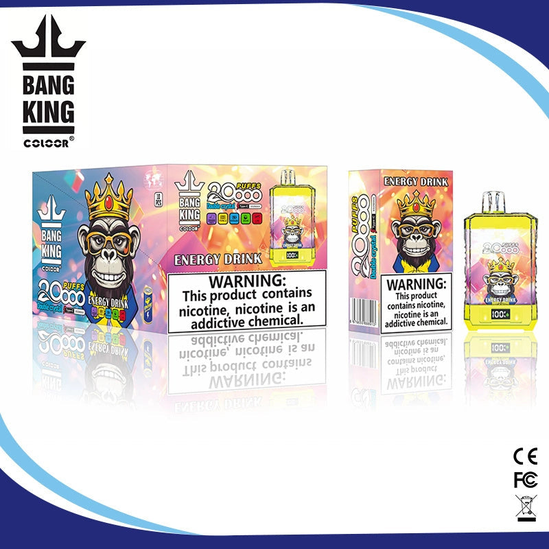 2024 Hot Sale Bang King 20000 Puffs Crystal E Cigarettes Disposable Vape Pen Bang E-cigs-850mAh Battery. 36ml E-liquid. Multiple Nicotine 12 Flavors
