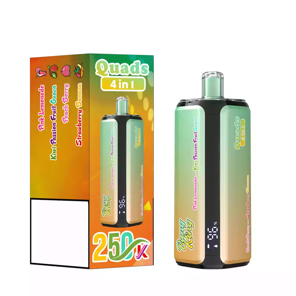 BANG KING 250K Puffs DSK074 Quads 4 In 1 Tastes Disposable Vapes Wholesale Bulk Buy 250000 Puffs Quad System Mesh Coil