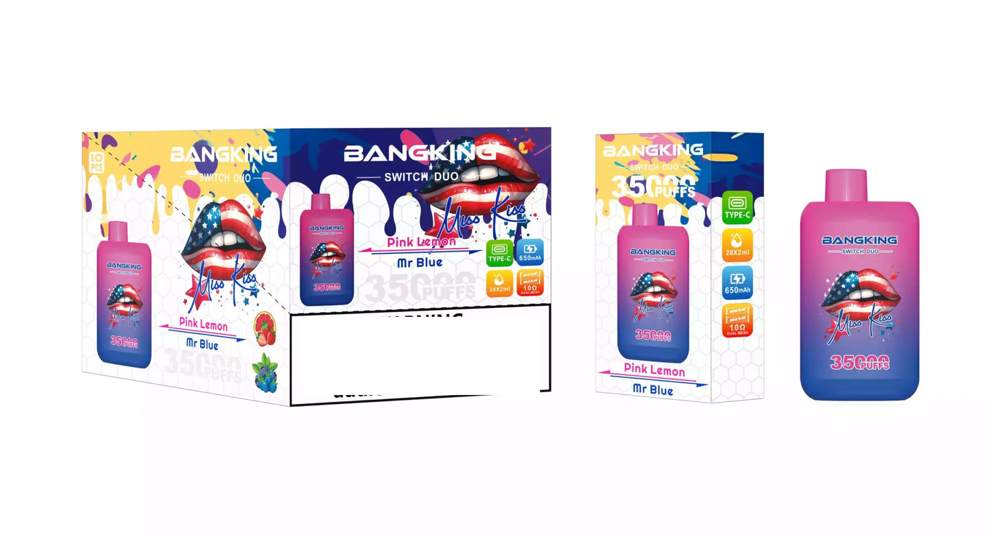 BANG KING 35000 Puffs DSK045 Dual Tastes Switch Bulk Buy Rechargeable Disposable Vapes Wholesale