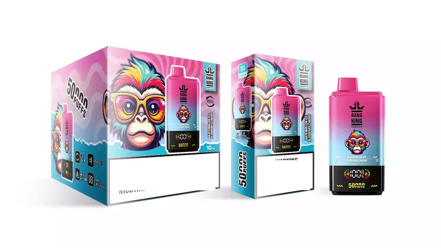 BANG KING 50000 Puffs DSK042 Dual Tastes Bulk Buy Rechargeable 50K Disposable Vapes Wholesale