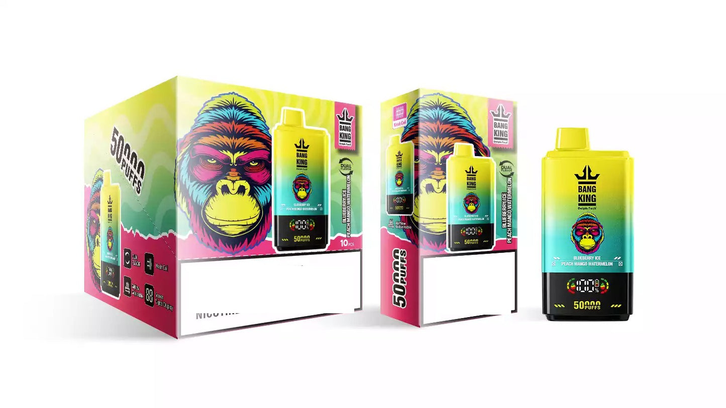 BANG KING 50000 Puffs DSK042 Dual Tastes Bulk Buy Rechargeable 50K Disposable Vapes Wholesale