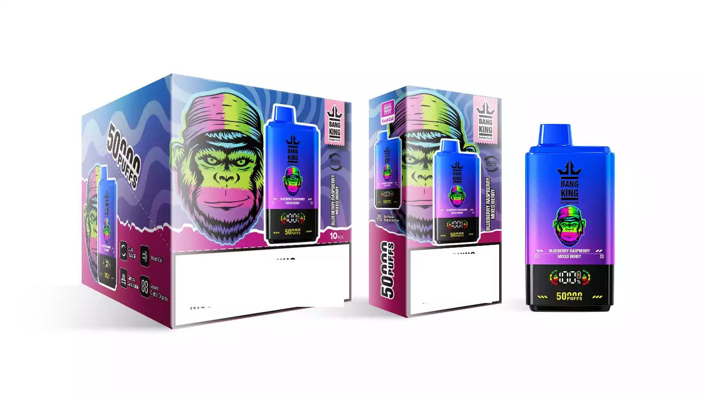 BANG KING 50000 Puffs DSK042 Dual Tastes Bulk Buy Rechargeable 50K Disposable Vapes Wholesale