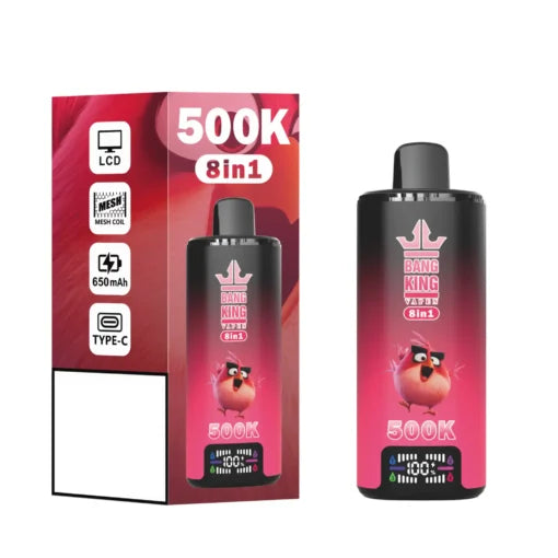 BANG KING 8 In 1 Tastes 500K DSK073 Premium Dual Mesh Coil Smart Display 500000 Puffs Disposable Vapes Wholesale Bulk Buy