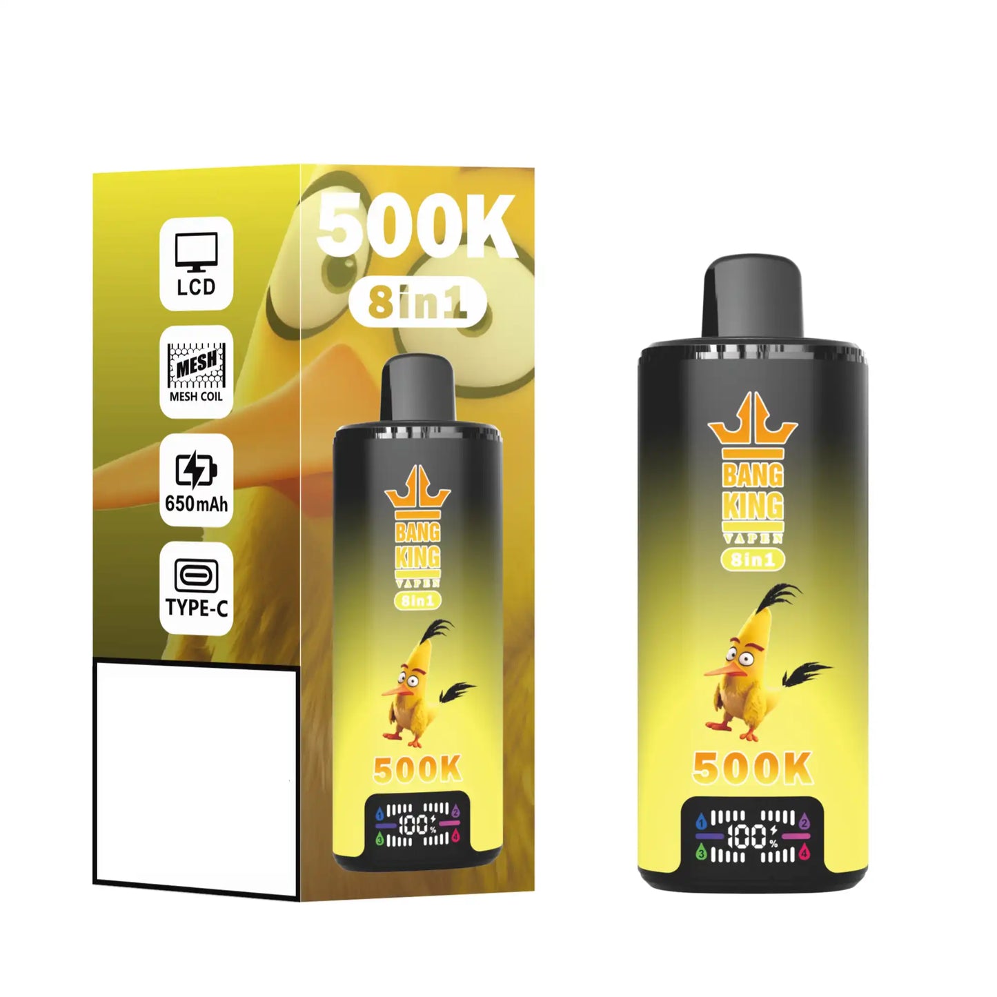 BANG KING 8 In 1 Tastes 500K DSK073 Premium Dual Mesh Coil Smart Display 500000 Puffs Disposable Vapes Wholesale Bulk Buy
