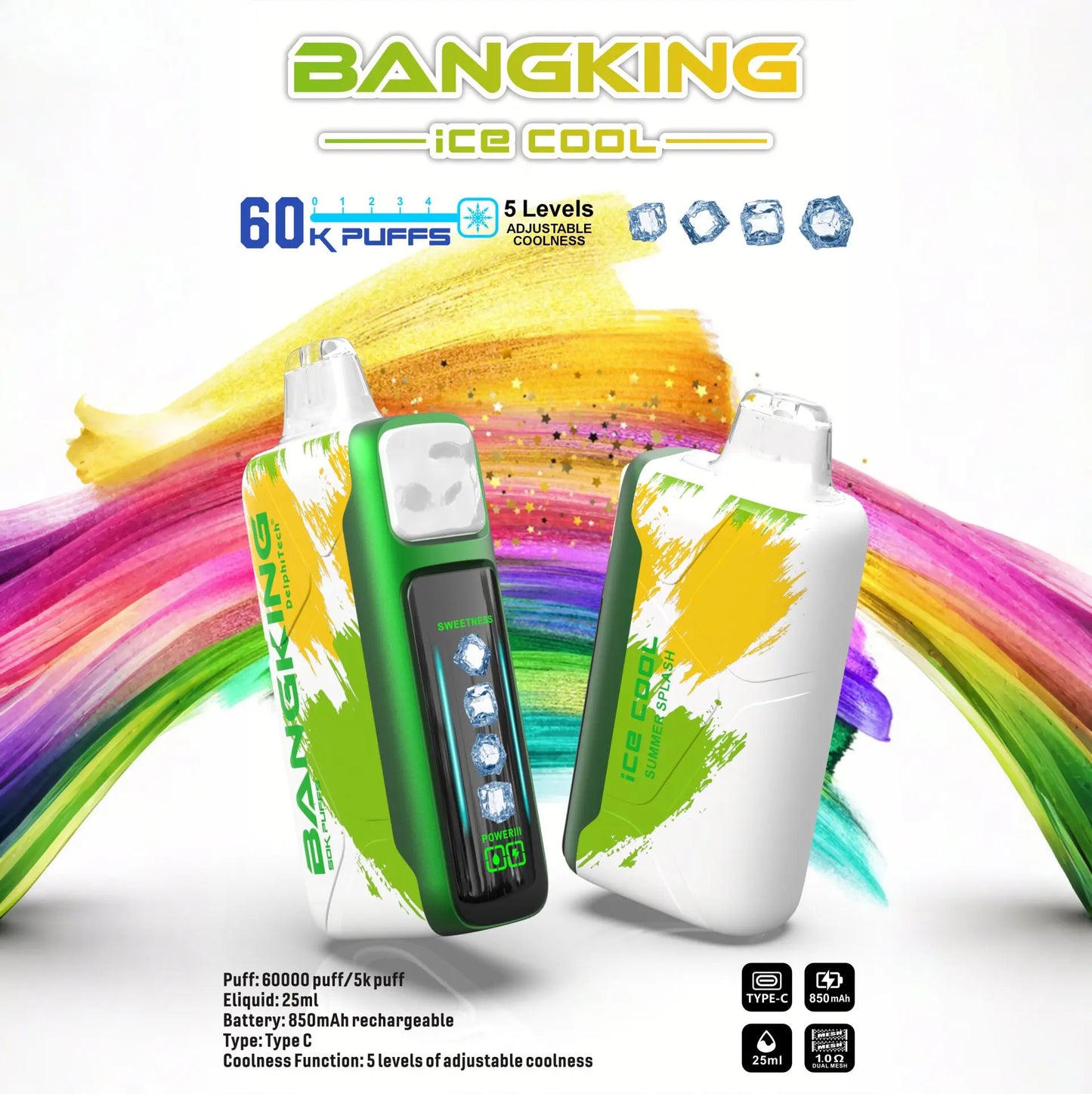BANG KING 60000 Puffs DSK048 Ice Cool Bulk Buy 60K Rechargeable Disposable Vapes Wholesale