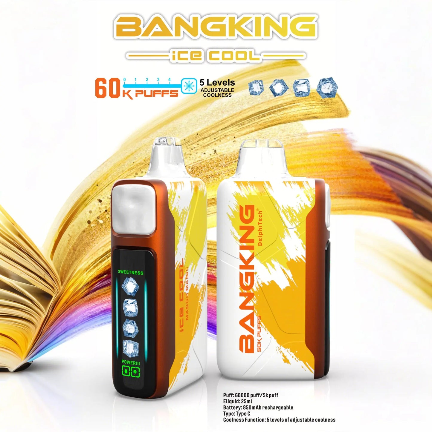 BANG KING 60000 Puffs DSK048 Ice Cool Bulk Buy 60K Rechargeable Disposable Vapes Wholesale