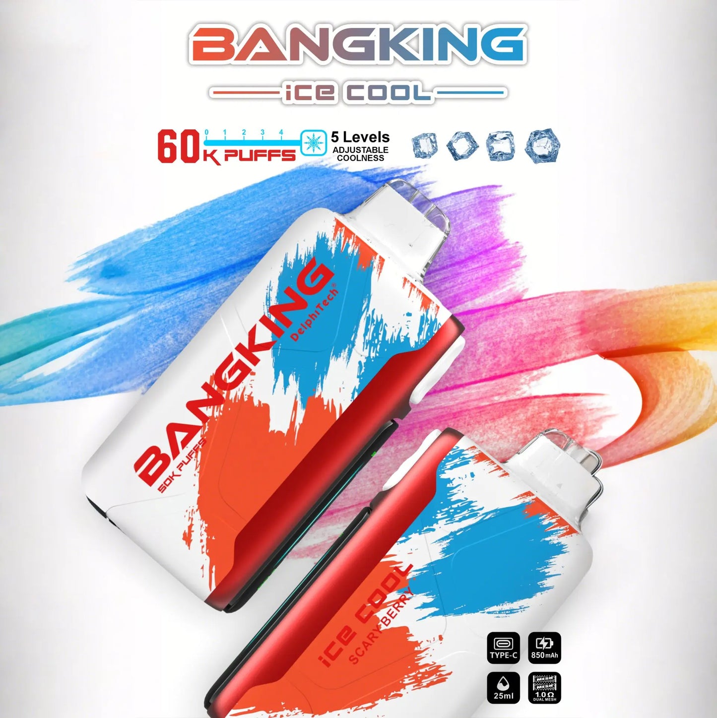 BANG KING 60000 Puffs DSK048 Ice Cool Bulk Buy 60K Rechargeable Disposable Vapes Wholesale