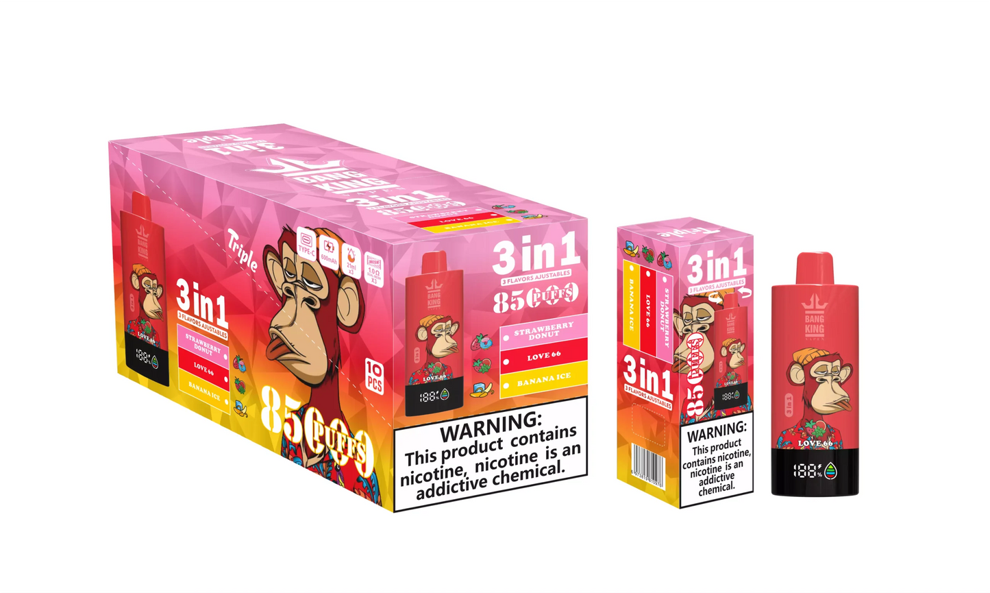 BANG KING 85000 85K Puffs DSK052 3-in-1 Tastes Bulk Buy Rechargeable Disposable Vapes Wholesale