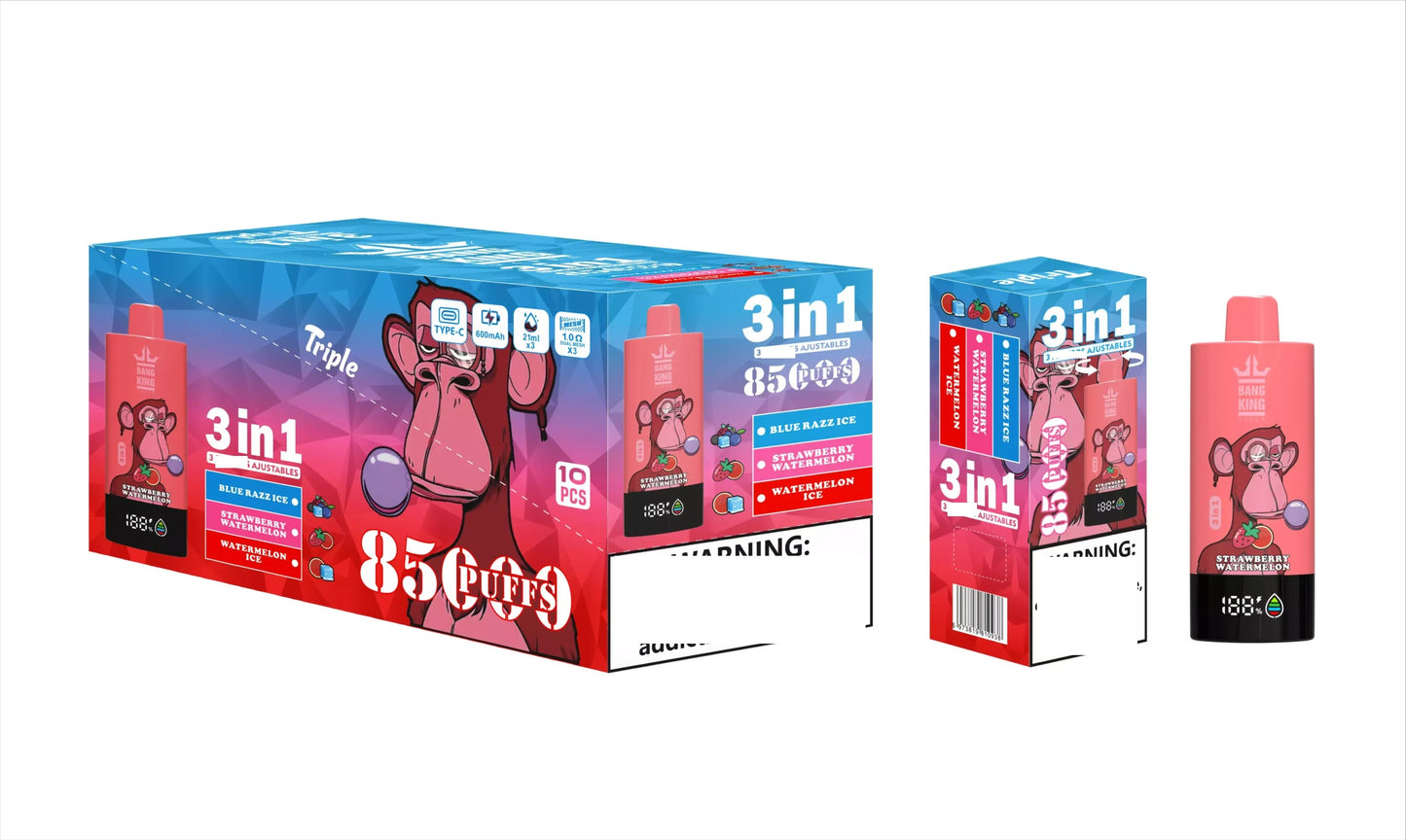 BANG KING 85000 85K Puffs DSK052 3-in-1 Tastes Bulk Buy Rechargeable Disposable Vapes Wholesale