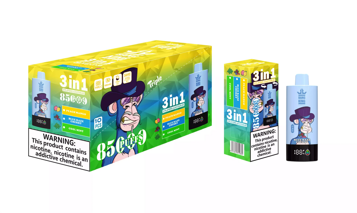 BANG KING 85000 85K Puffs DSK052 3-in-1 Tastes Bulk Buy Rechargeable Disposable Vapes Wholesale