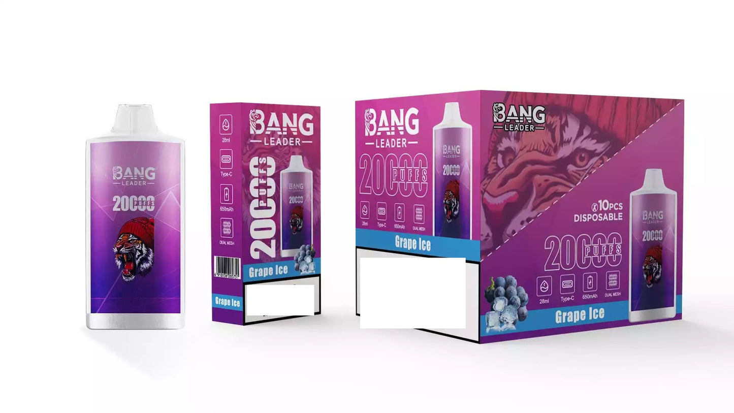 BANG LEADER 20000 Puffs Bulk Buy Rechargeable Disposable Vapes Wholesale