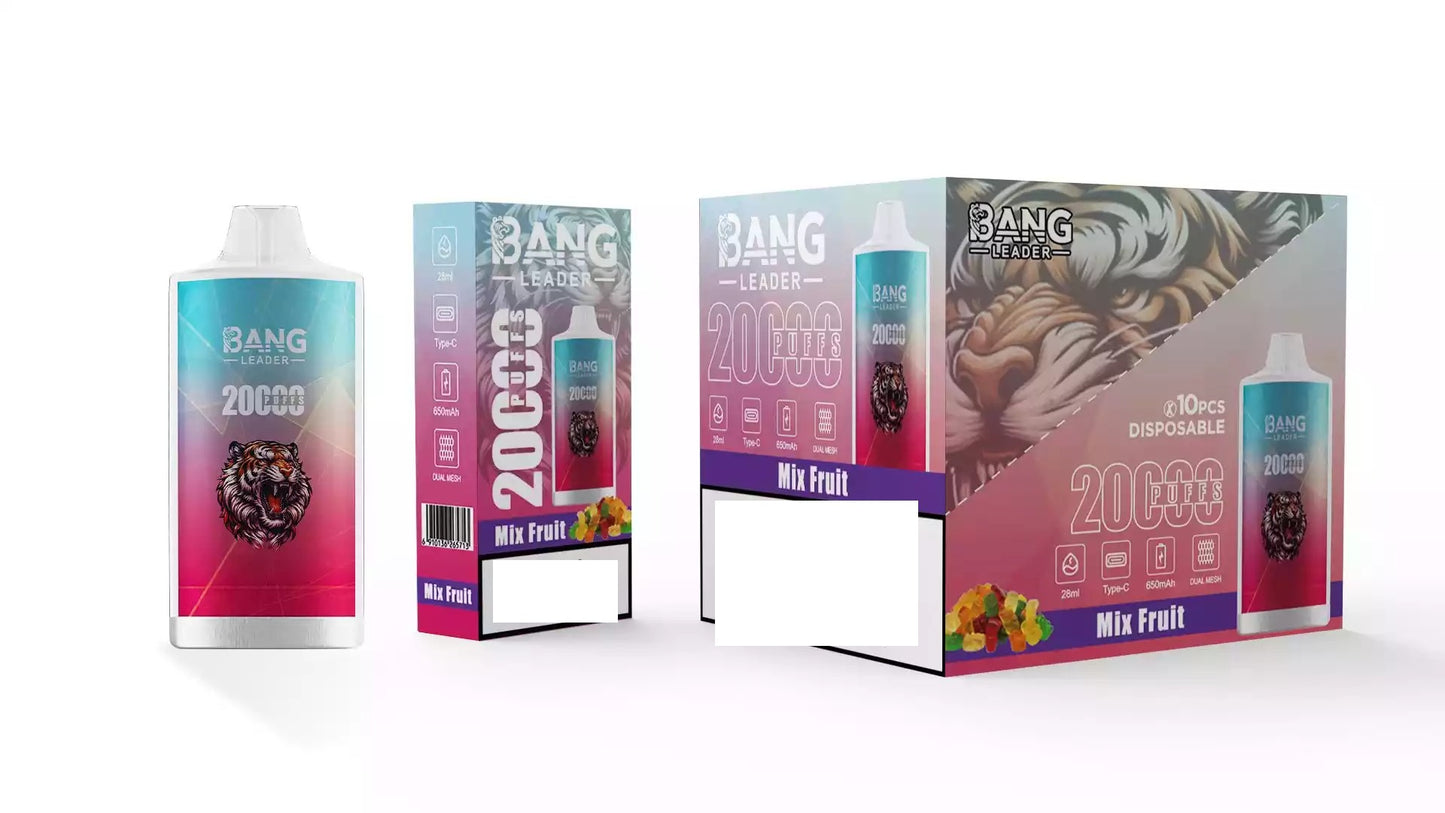 BANG LEADER 20000 Puffs Bulk Buy Rechargeable Disposable Vapes Wholesale