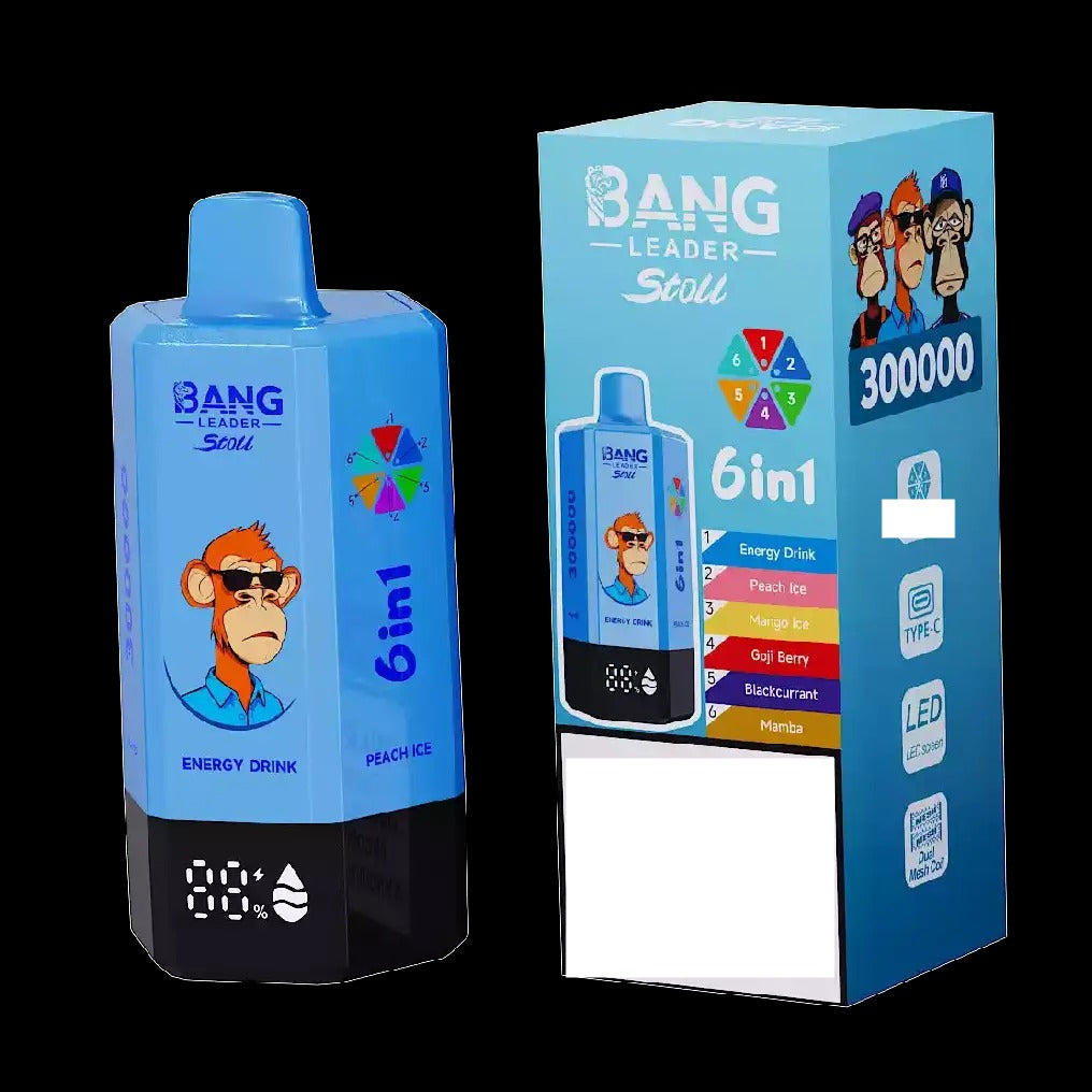 BANG LEADER STOLL 300K 300000 Puffs Rechargeable 6 in 1 Taste Disposable Vape Wholesale Bulk Buy Dual Mesh