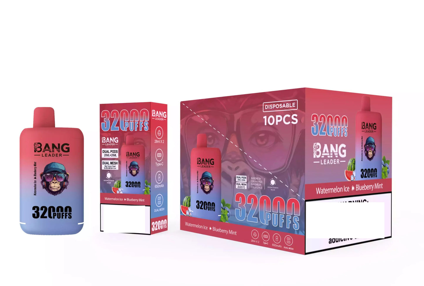 BANG LEADER 32000 Puffs Dual Tastes Bulk Buy Rechargeable Disposable Vapes Wholesale