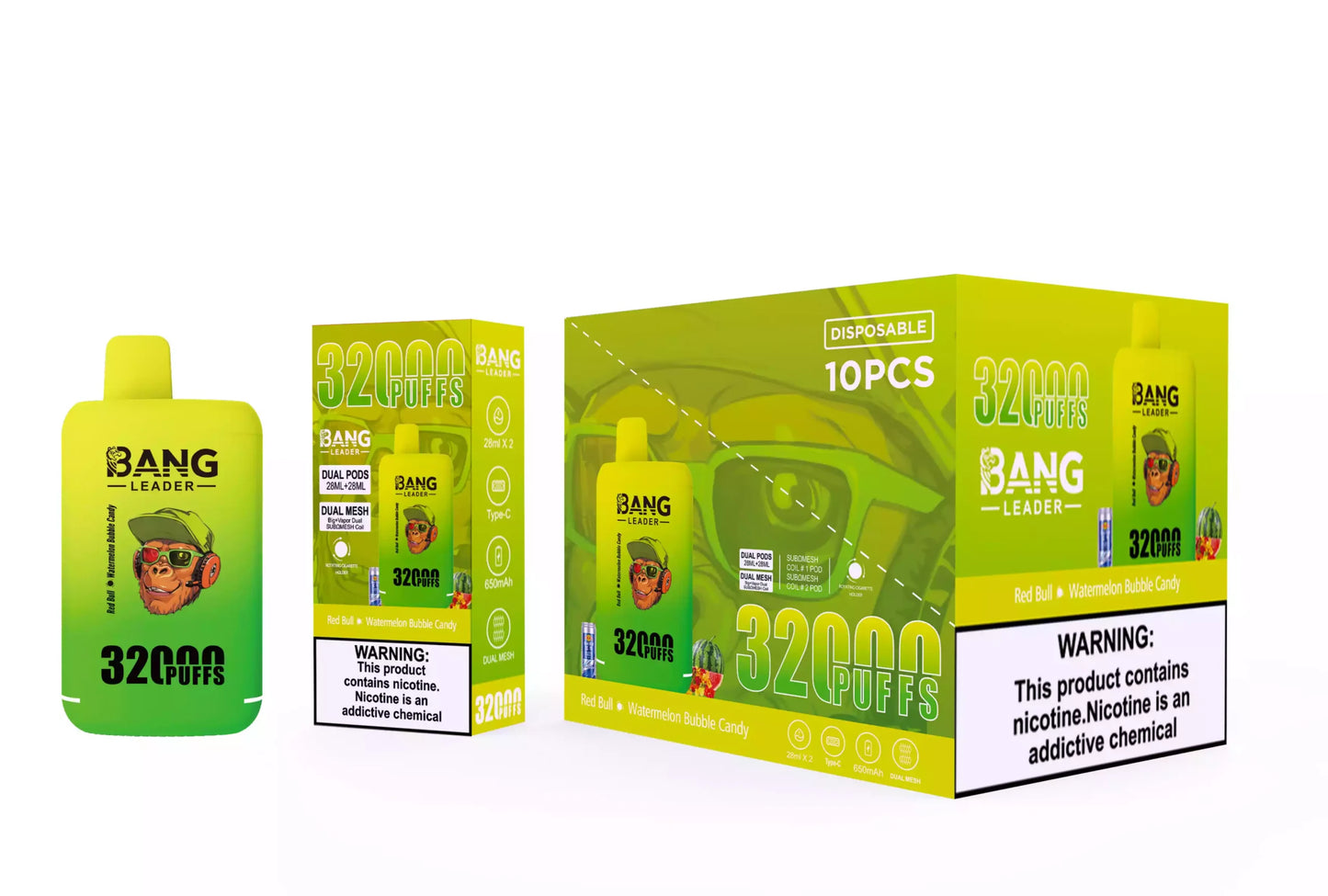 BANG LEADER 32000 Puffs Dual Tastes Bulk Buy Rechargeable Disposable Vapes Wholesale