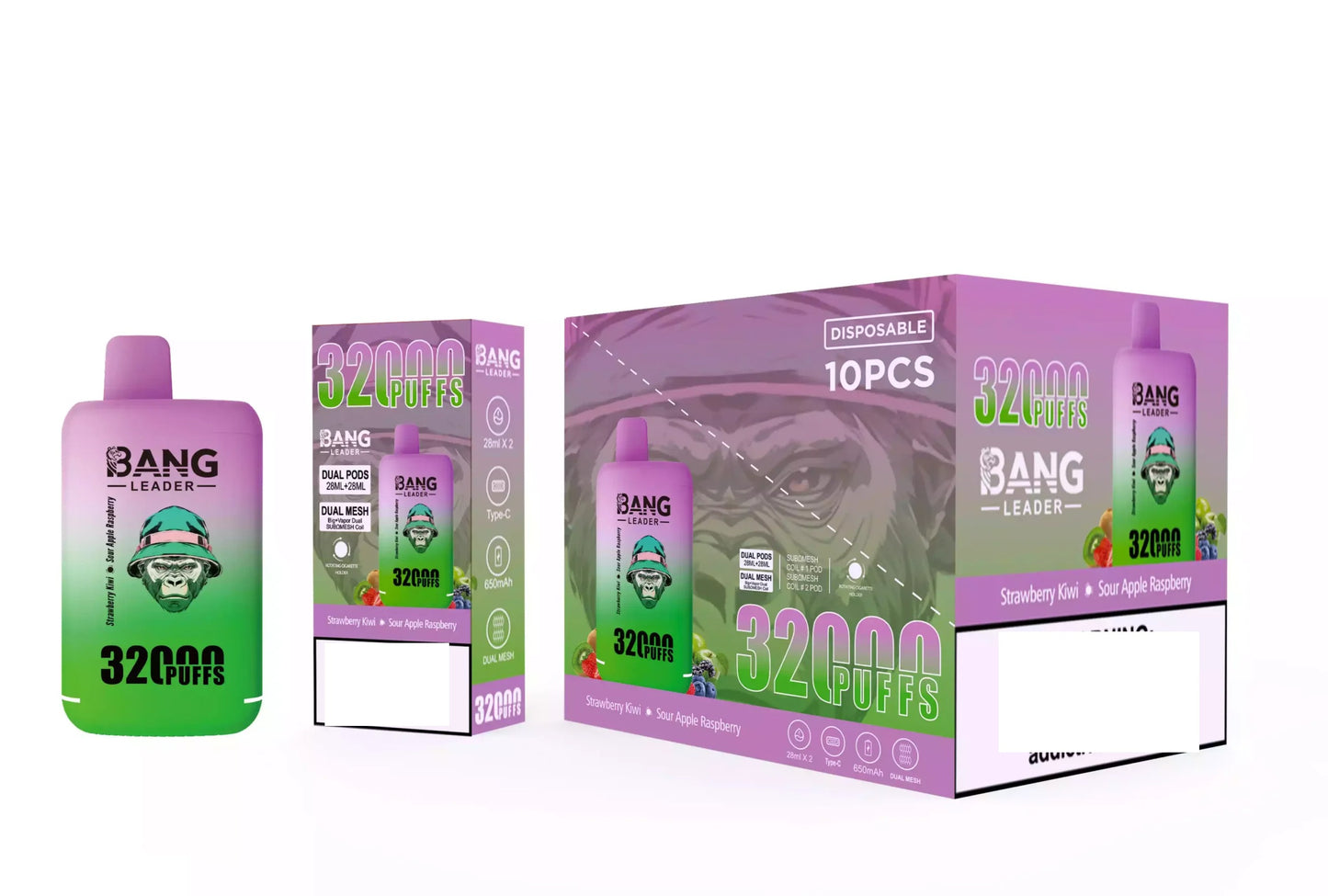 BANG LEADER 32000 Puffs Dual Tastes Bulk Buy Rechargeable Disposable Vapes Wholesale
