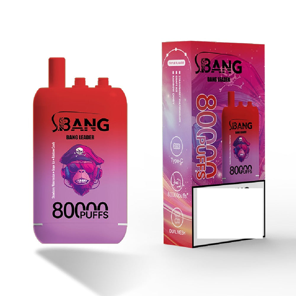 BANG LEADER 80000 Puffs 3 Tastes Rechargeable Disposable Vape BulK Buy Wholesale