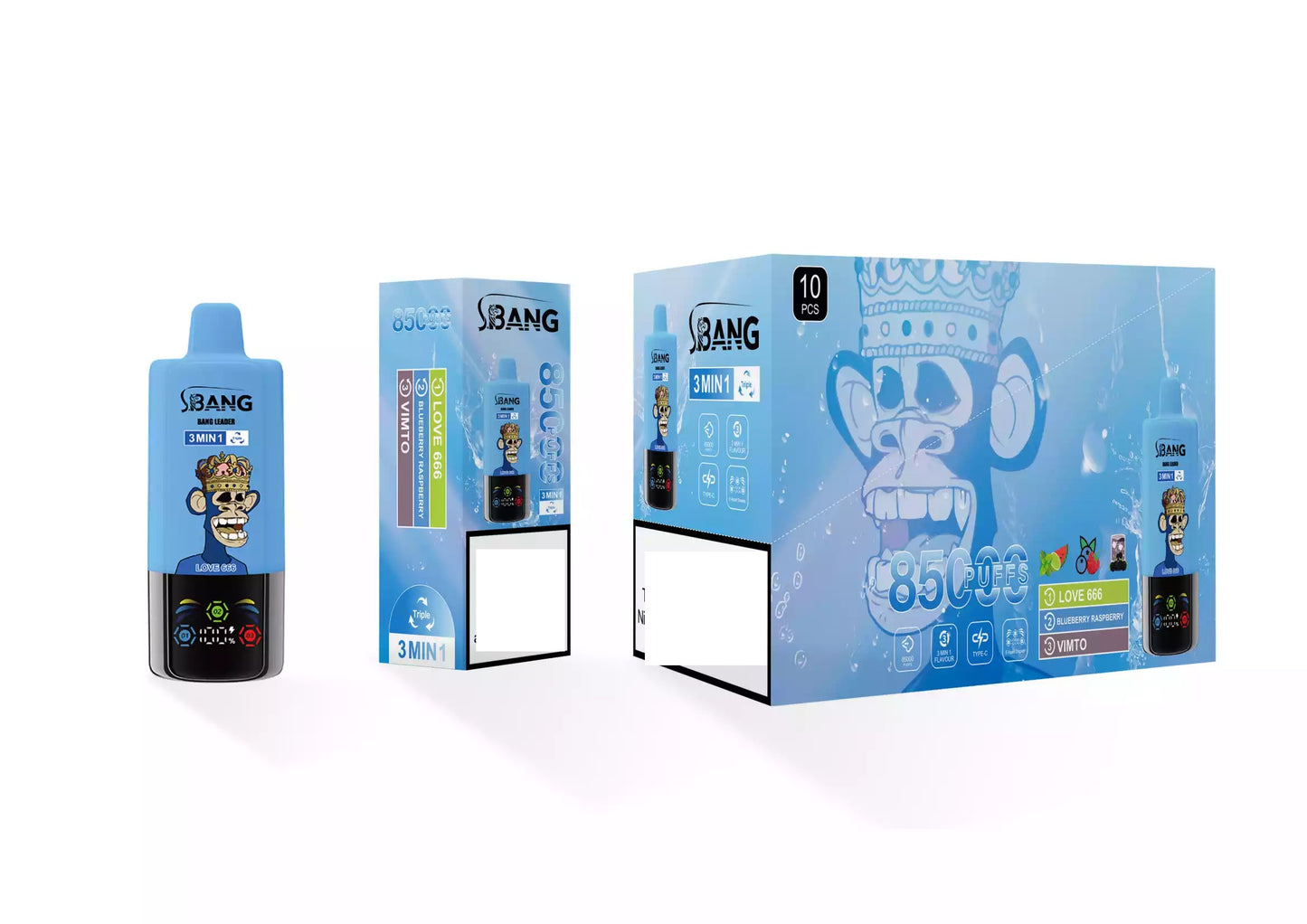 BANG LEADER 85000 Puffs 3 Tastes Bulk Buy Rechargeable Disposable Vapes Wholesale