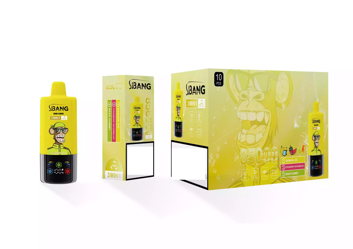 BANG LEADER 85000 Puffs 3 Tastes Bulk Buy Rechargeable Disposable Vapes Wholesale