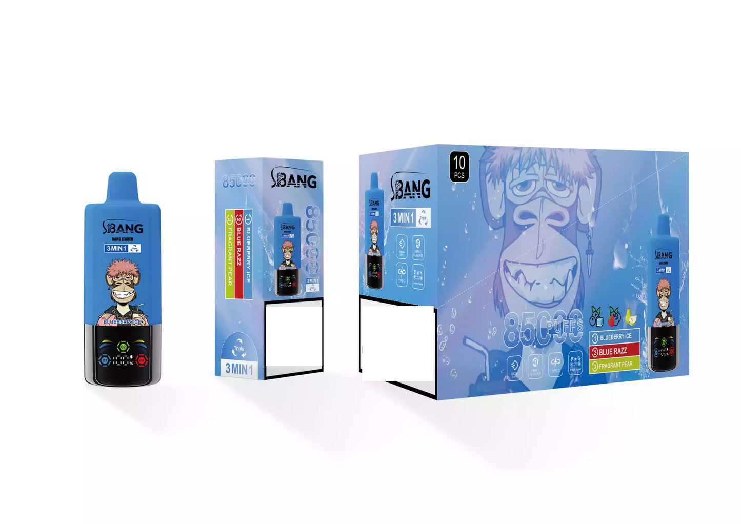 BANG LEADER 85000 Puffs 3 Tastes Bulk Buy Rechargeable Disposable Vapes Wholesale