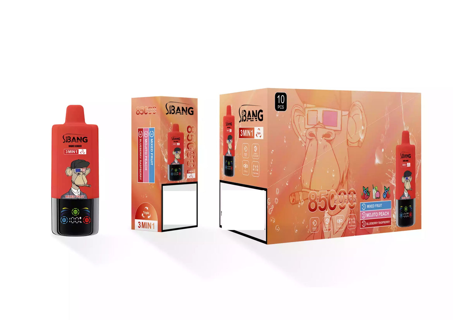 BANG LEADER 85000 Puffs 3 Tastes Bulk Buy Rechargeable Disposable Vapes Wholesale