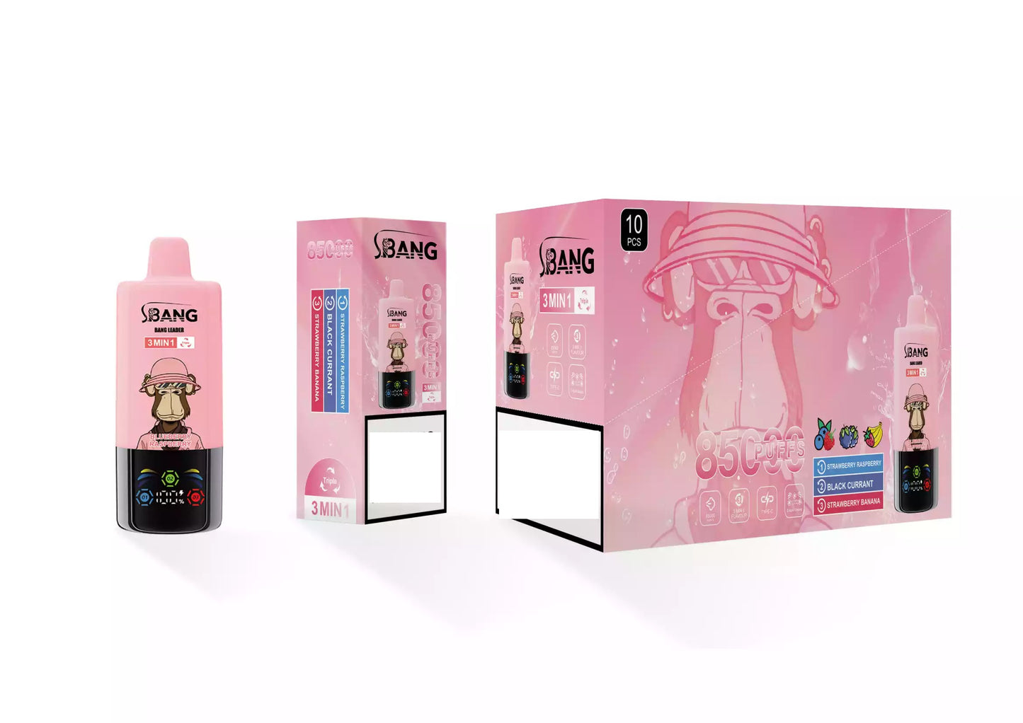 BANG LEADER 85000 Puffs 3 Tastes Bulk Buy Rechargeable Disposable Vapes Wholesale