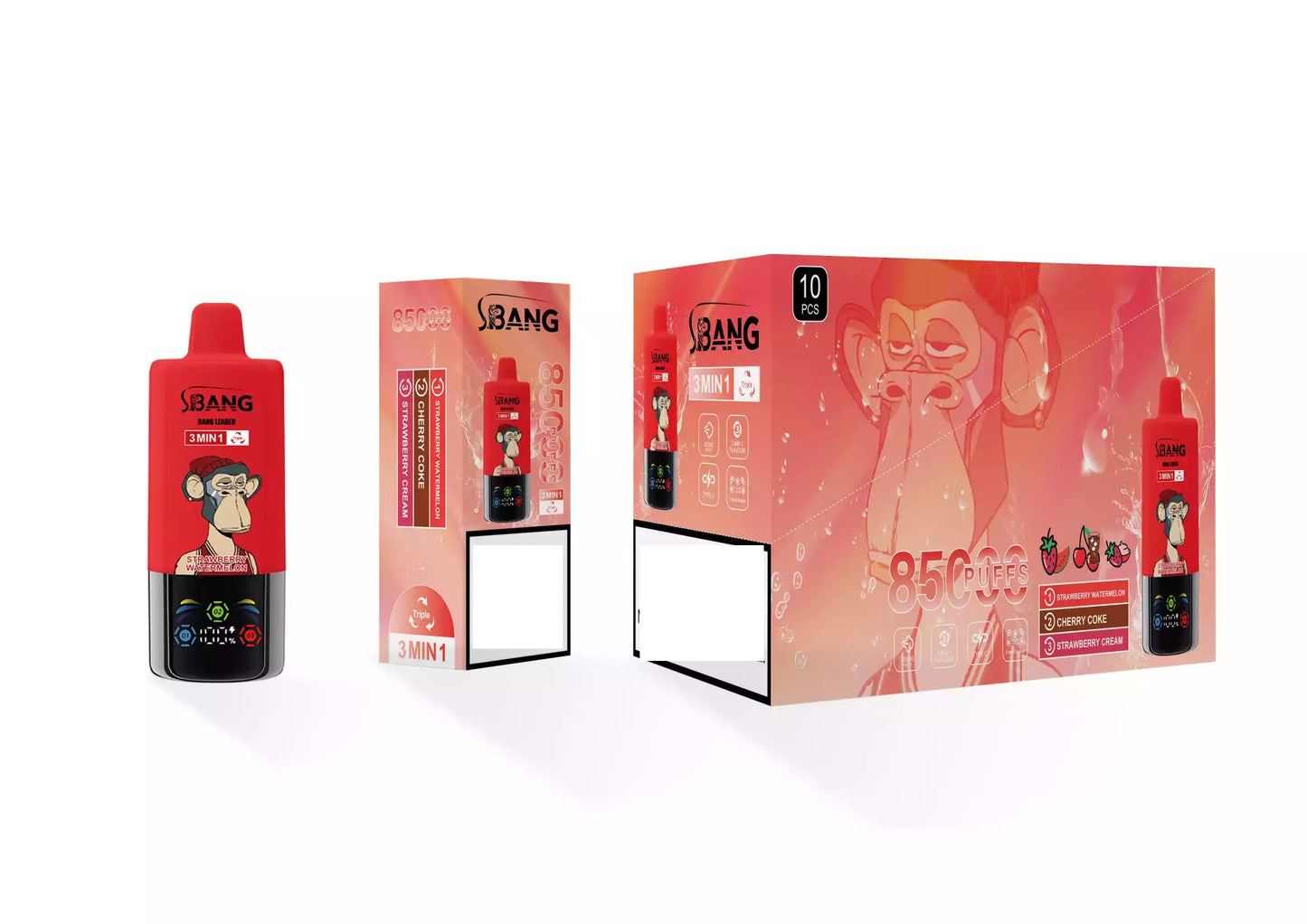 BANG LEADER 85000 Puffs 3 Tastes Bulk Buy Rechargeable Disposable Vapes Wholesale