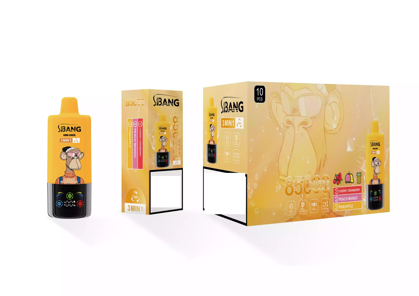 BANG LEADER 85000 Puffs 3 Tastes Bulk Buy Rechargeable Disposable Vapes Wholesale