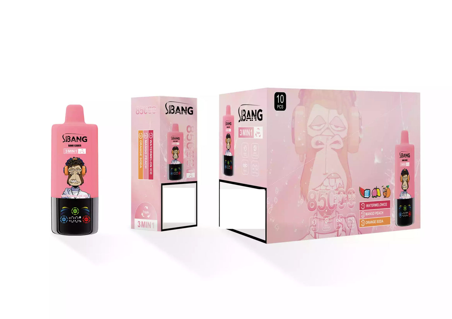 BANG LEADER 85000 Puffs 3 Tastes Bulk Buy Rechargeable Disposable Vapes Wholesale