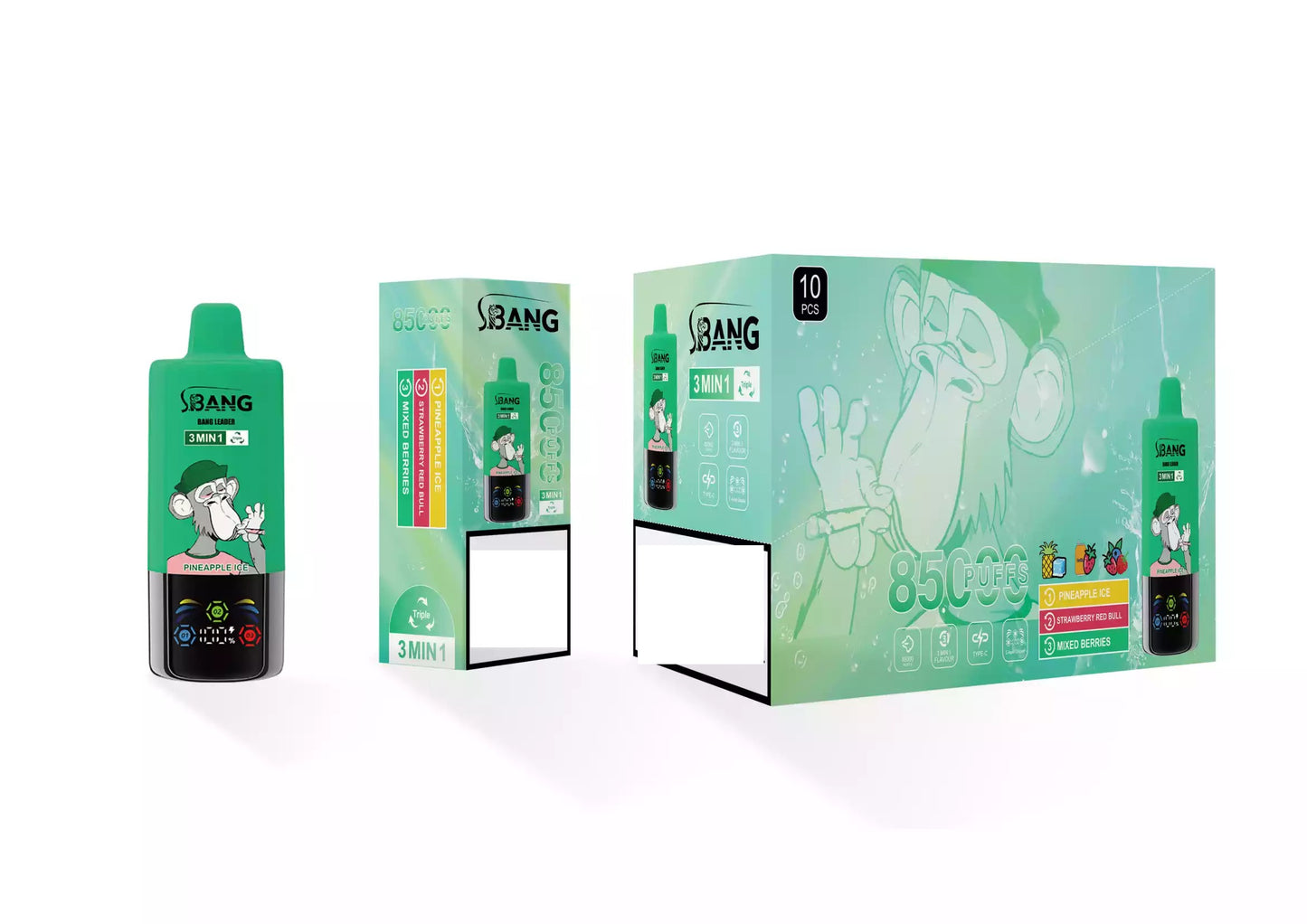 BANG LEADER 85000 Puffs 3 Tastes Bulk Buy Rechargeable Disposable Vapes Wholesale