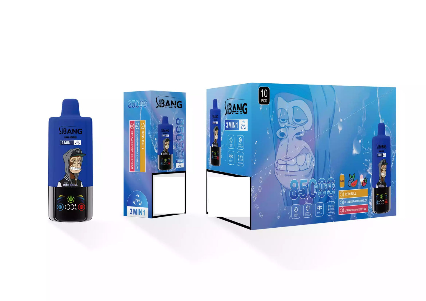 BANG LEADER 85000 Puffs 3 Tastes Bulk Buy Rechargeable Disposable Vapes Wholesale