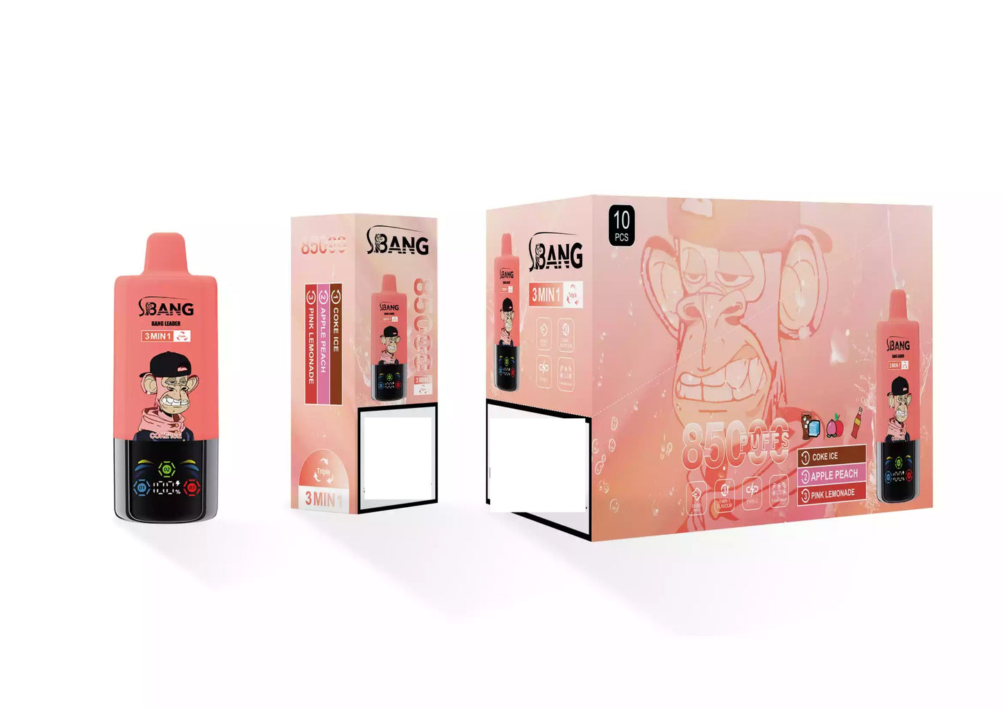 BANG LEADER 85000 Puffs 3 Tastes Bulk Buy Rechargeable Disposable Vapes Wholesale