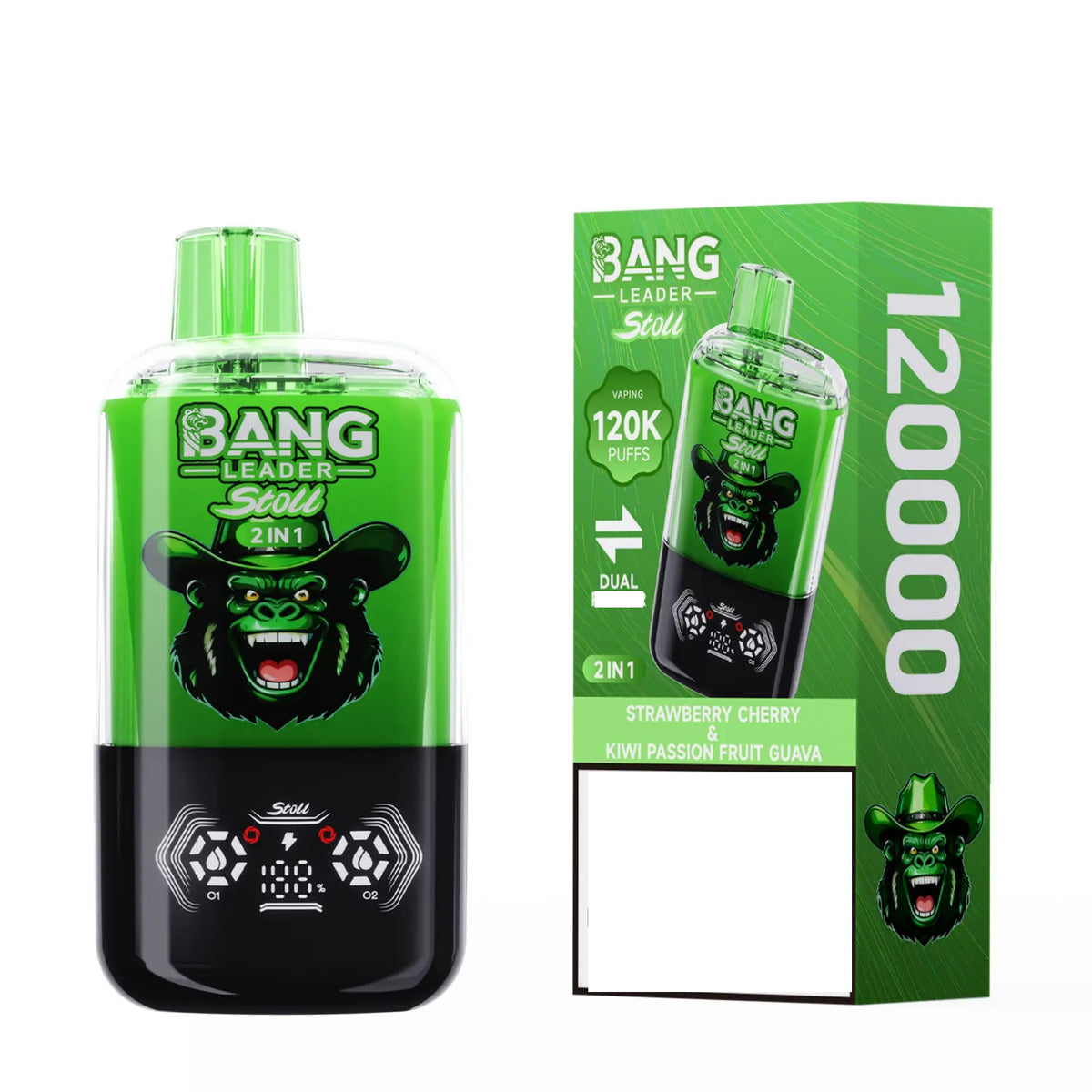BANG LEADER STOLL 120000 Puffs Rechargeable Disposable Vape 120K Dual Taste Bulk Buy Wholesale