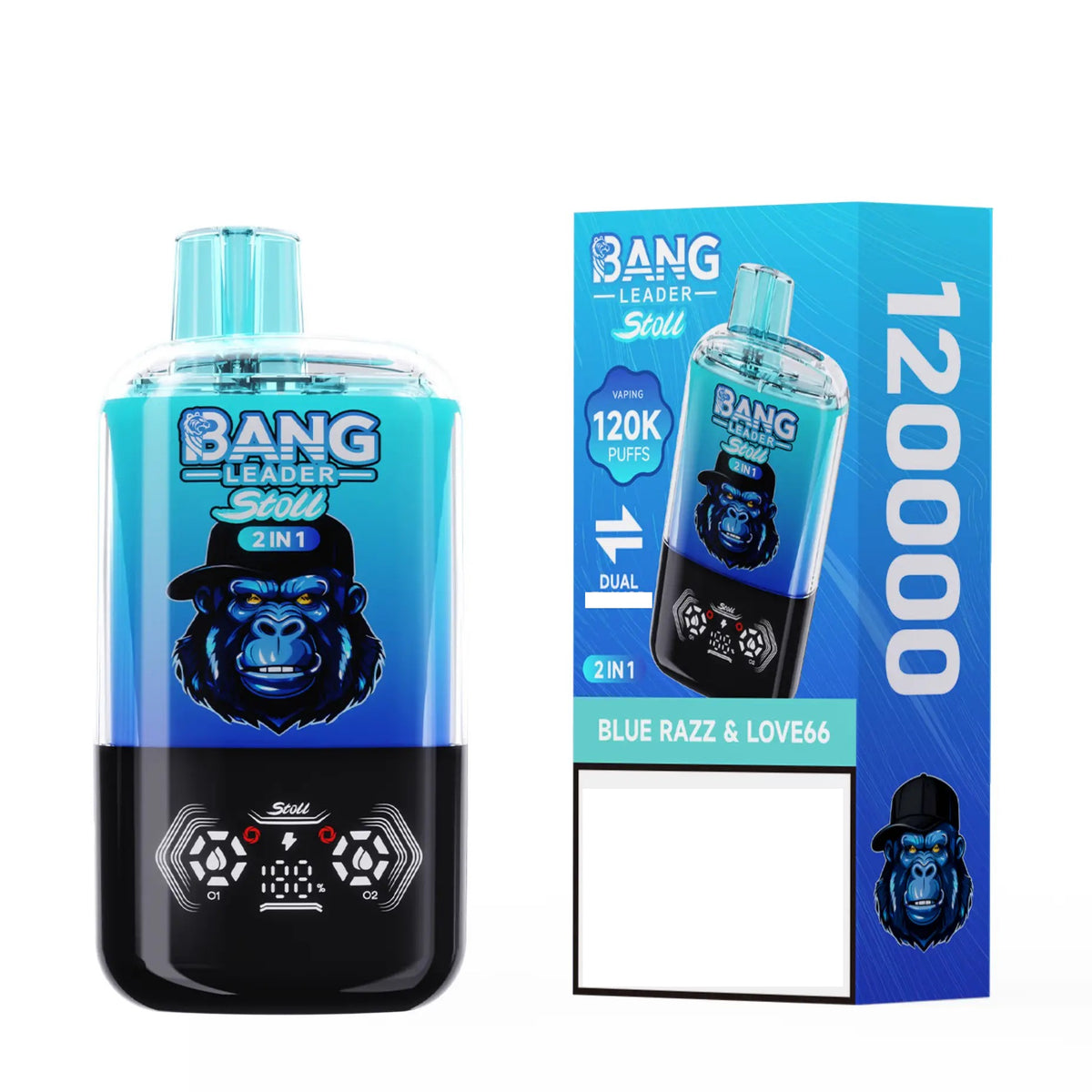 BANG LEADER STOLL 120000 Puffs Rechargeable Disposable Vape 120K Dual Taste Bulk Buy Wholesale