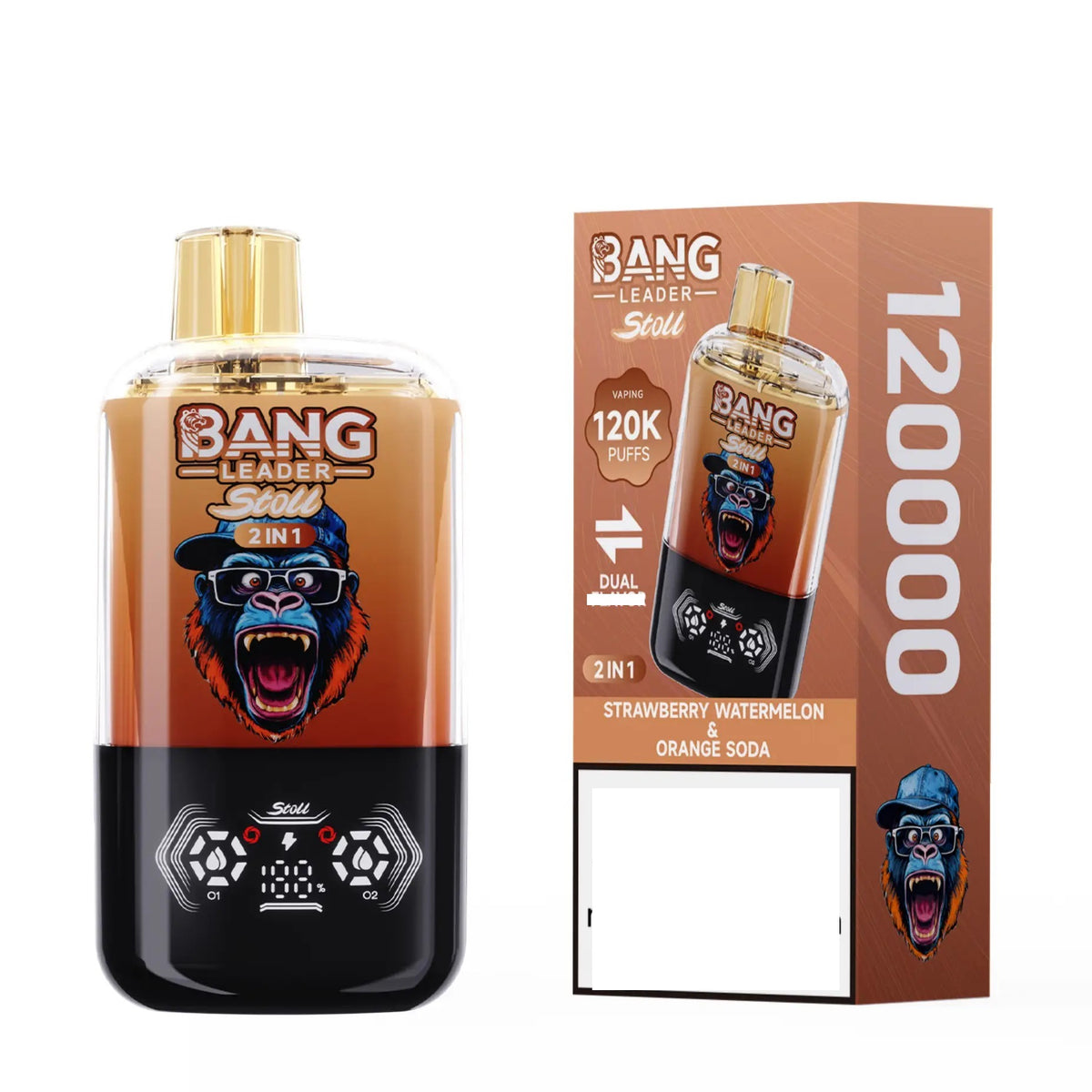 BANG LEADER STOLL 120000 Puffs Rechargeable Disposable Vape 120K Dual Taste Bulk Buy Wholesale