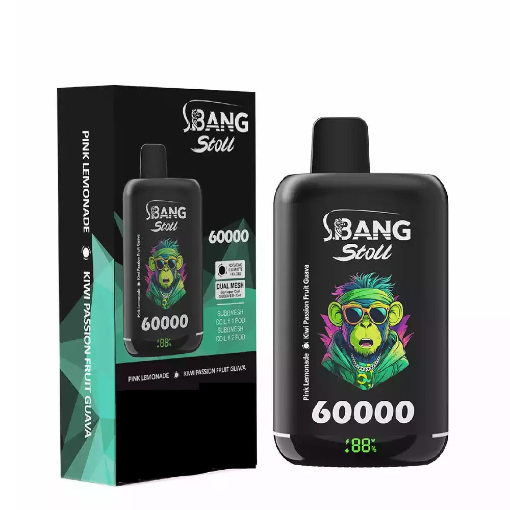 BANG LEADER STOLL 60000 60K Puffs Disposable Vapes 2IN1 Taste  Mesh Coil Wholesale Bulk Buy