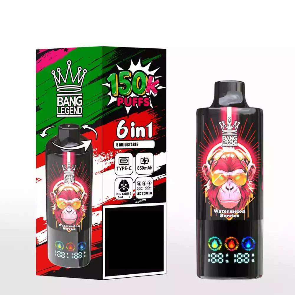 BANG LEGEND 150000 Puffs DSK064 Six Tastes Bulk Buy Rechargeable Disposable Vape