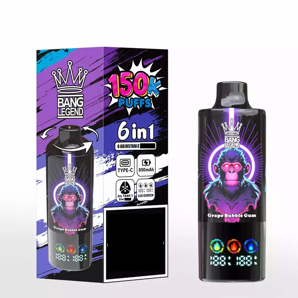 BANG LEGEND 150000 Puffs DSK064 Six Tastes Bulk Buy Rechargeable Disposable Vape