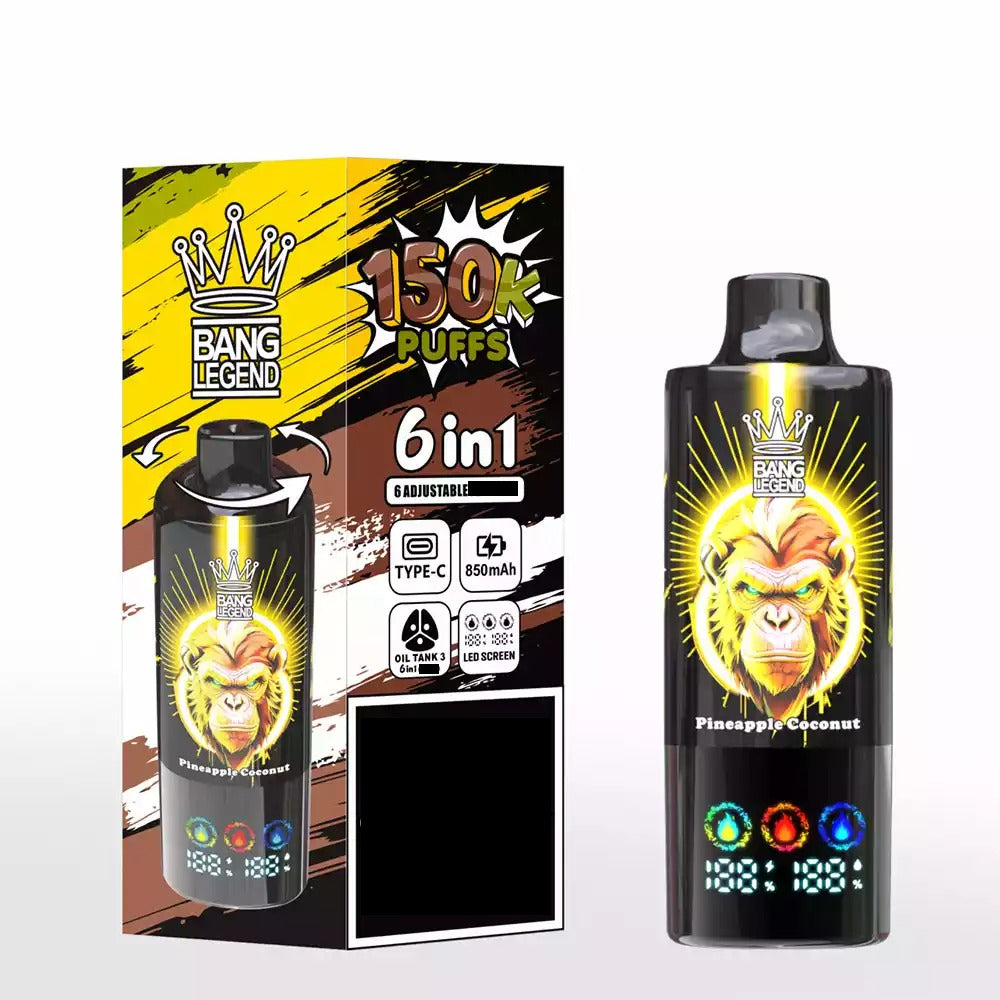 BANG LEGEND 150000 Puffs DSK064 Six Tastes Bulk Buy Rechargeable Disposable Vape
