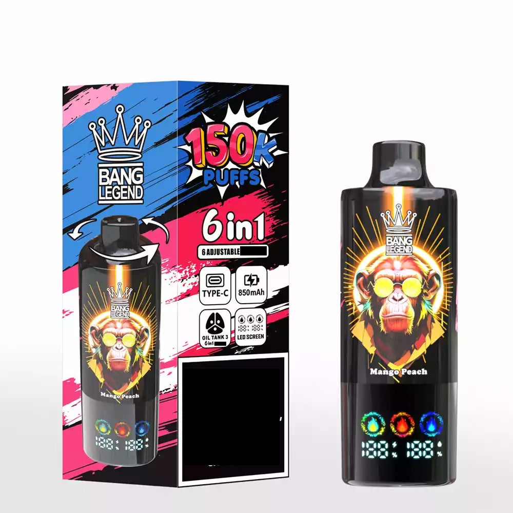 BANG LEGEND 150000 Puffs DSK064 Six Tastes Bulk Buy Rechargeable Disposable Vape