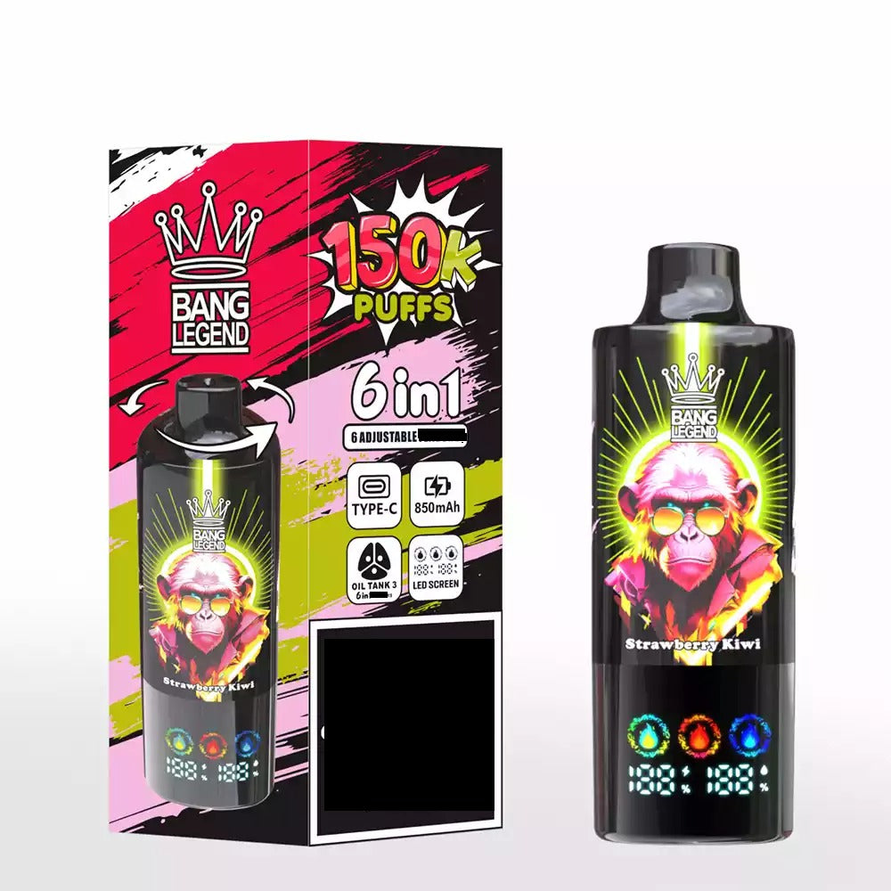 BANG LEGEND 150000 Puffs DSK064 Six Tastes Bulk Buy Rechargeable Disposable Vape