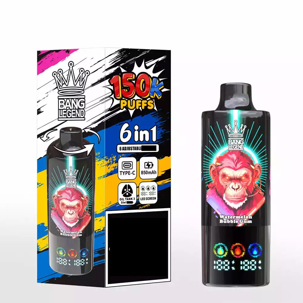BANG LEGEND 150000 Puffs DSK064 Six Tastes Bulk Buy Rechargeable Disposable Vape