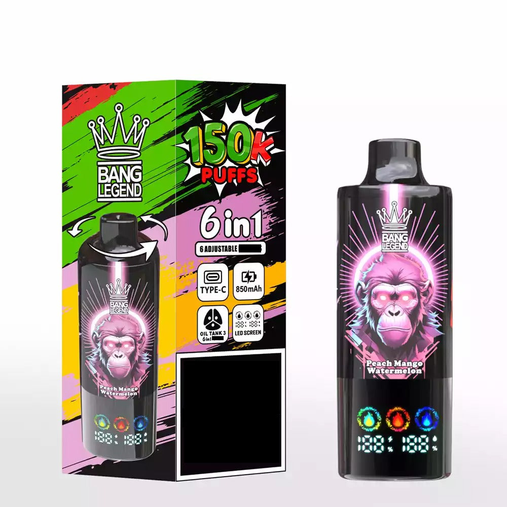 BANG LEGEND 150000 Puffs DSK064 Six Tastes Bulk Buy Rechargeable Disposable Vape