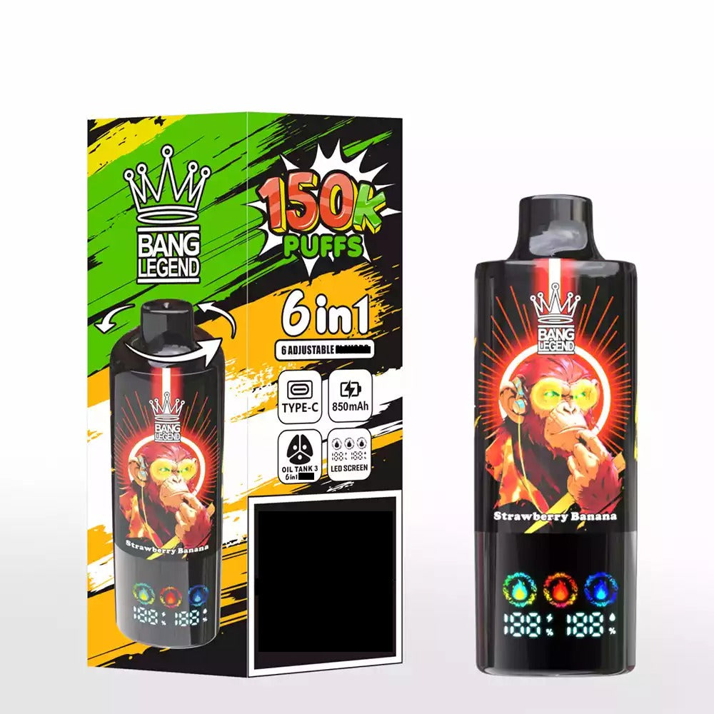 BANG LEGEND 150000 Puffs DSK064 Six Tastes Bulk Buy Rechargeable Disposable Vape