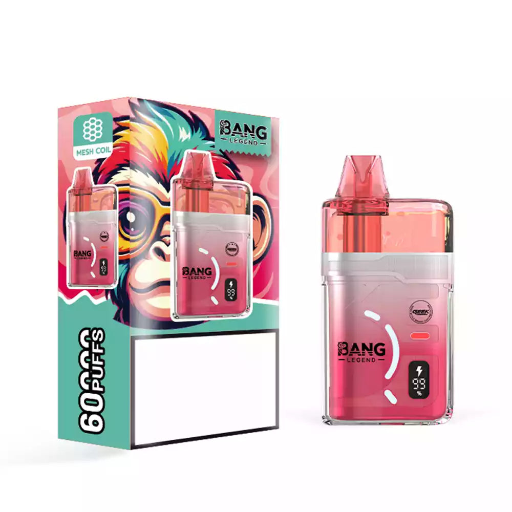 BANG LEGEND 60K 60000 Puffs DSK071 Disposable Vapes Wholesale Dual Mesh Coil Bulk Buy Rechargeable